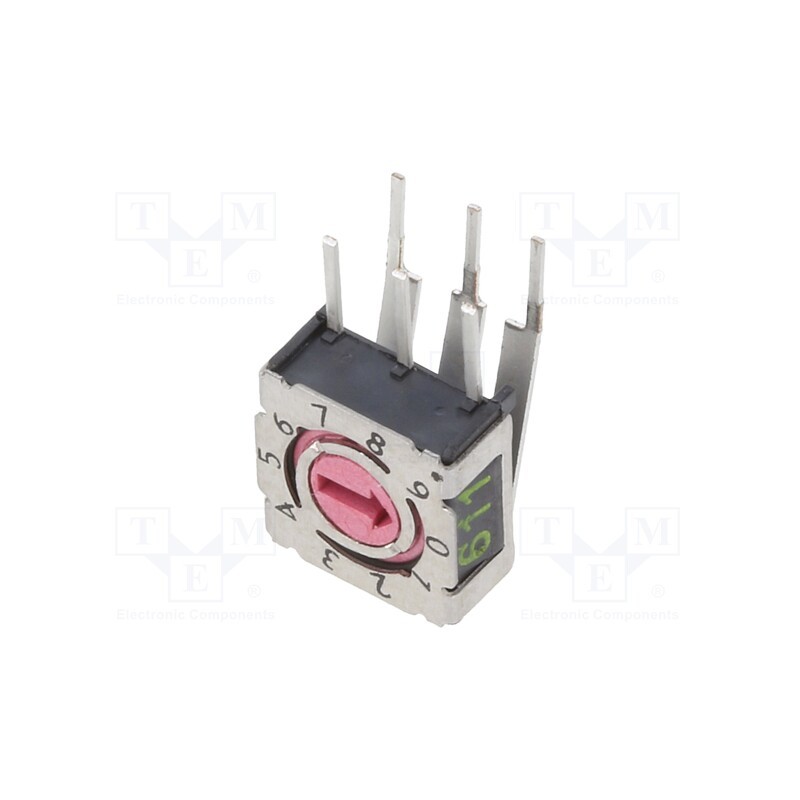 1 pcs x PTR HARTMANN - P36THR101L254 - Encoding switch, DEC/BCD, Pos: 10, THT, Rcont max: 80mΩ, P36