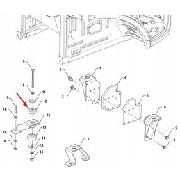 P5s45701129 rubber cushion for cabin shock absorption