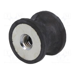 1 pcs x ELESA+GANTER - DVC.3-20-14-15-M6-55 - Vibration damper, M6, Ø: 20mm, rubber, L: 15mm, H: 6mm, 289N, 77N/mm