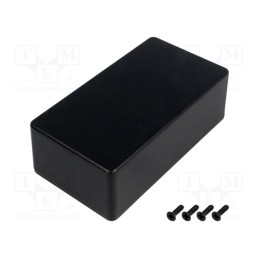 1 pcs x HAMMOND - 1590N1BK - Enclosure: multipurpose, X: 66mm, Y: 121mm, Z: 39mm, 1590, aluminium