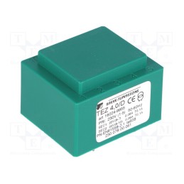 1 pcs x BREVE TUFVASSONS - TEZ4/D230/22-22V - Transformer: encapsulated, 4VA, 230VAC, 22V, 22V, PCB, IP00, A: 35mm