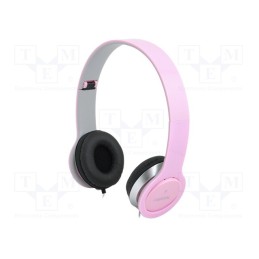 1 pcs x LOGILINK - HS0032 - Headphones with microphone, pink, Jack 3,5mm, 1.2m, 20÷20000Hz