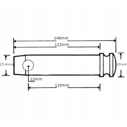 Pin pin 25 4x110 mm cat. 2