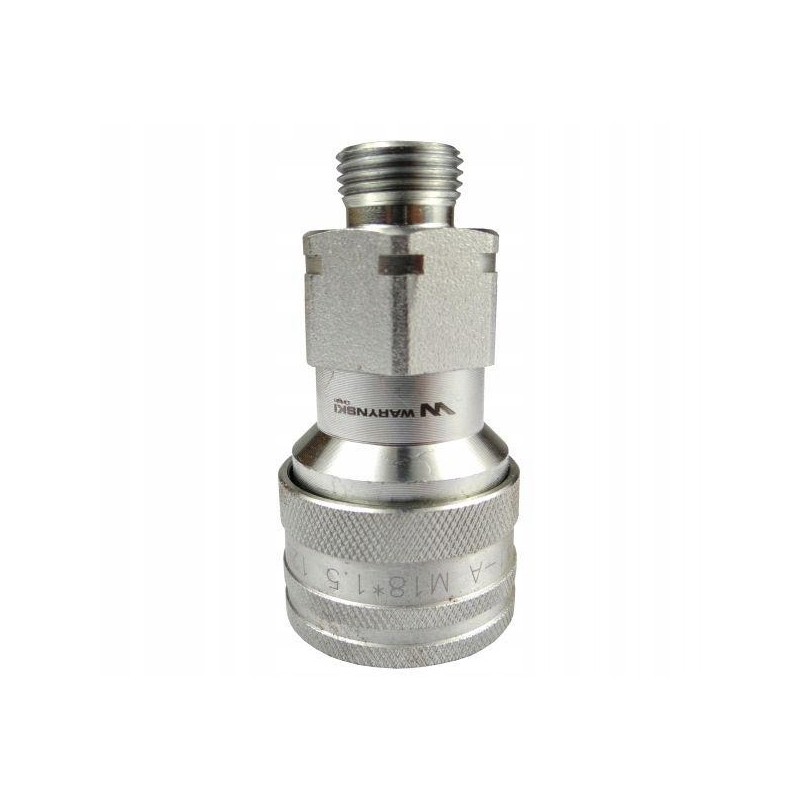 Hydraulic quick connector, M18x1 socket, 5 thread