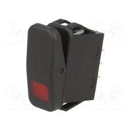 1 pcs x SWITCH COMPONENTS - SRC2-1A-DC-1-RL - ROCKER, SPST, Pos: 2, OFF-ON, 21A/14VDC, black, IP56, LED, Body: black