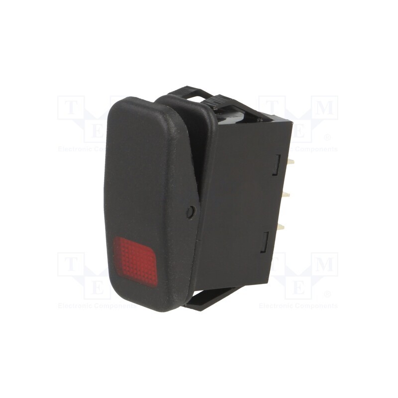 1 pcs x SWITCH COMPONENTS - SRC2-1A-DC-1-RL - ROCKER, SPST, Pos: 2, OFF-ON, 21A/14VDC, black, IP56, LED, Body: black
