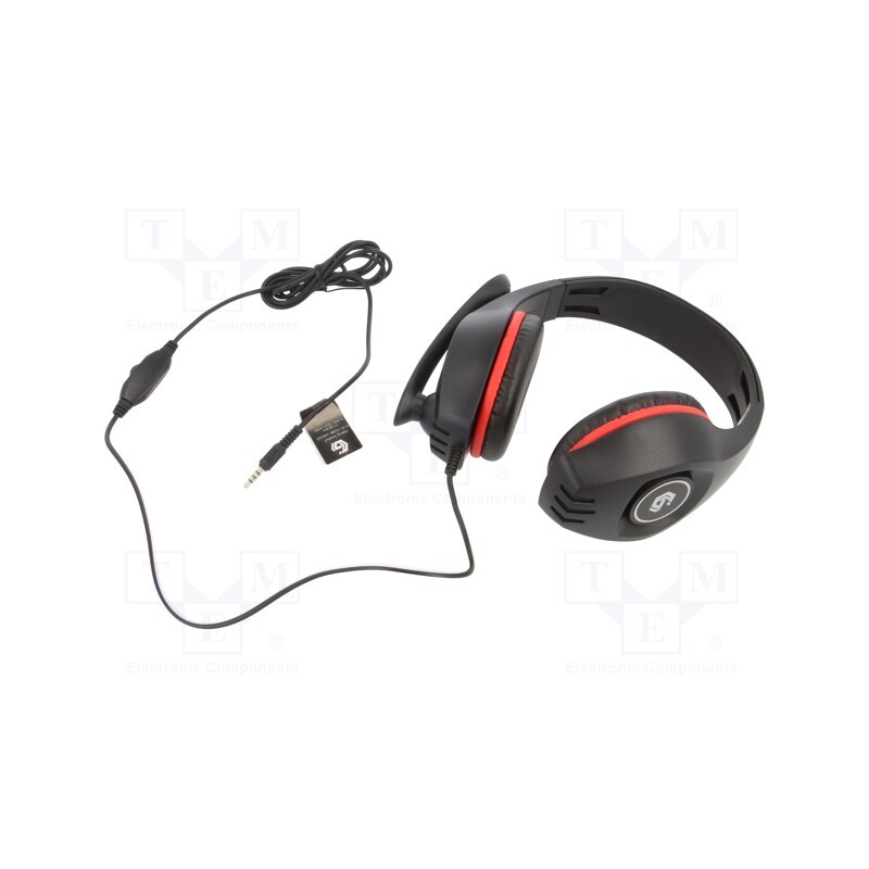 1 pcs x GEMBIRD - GHS-05-R - Headphones with microphone, black,red, Jack 3,5mm, headphones