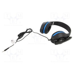 1 pcs x GEMBIRD - GHS-05-B - Headphones with microphone, black,blue, Jack 3,5mm, headphones