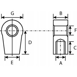 Gas spring connection eye ah280933