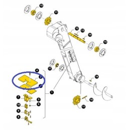 Rubber spatula 9835453 new holland cnh