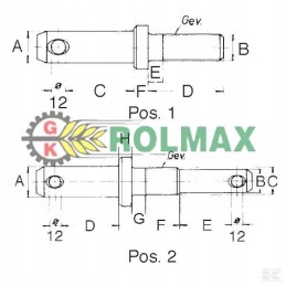 Pin for machines M22 28 mm 1380301020