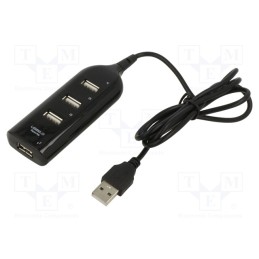 1 pcs x GEMBIRD - UHB-CT02 - Hub USB, USB A socket x4,USB A plug, USB 2.0, black, 0.4m