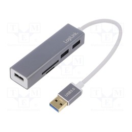 1 pcs x LOGILINK - UA0306 - Hub USB, microSD,SD,USB A socket,USB A plug, USB 3.0, 5Gbps