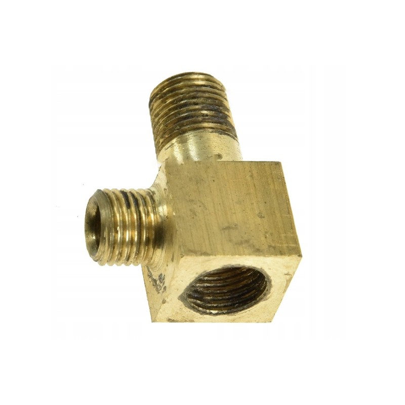 Tee at the pipe supplying oil to the compressor