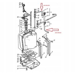 Upper pipe, settling tank, t 25