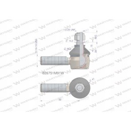 Steering joint 80mm 11 16 18 826751m91 moto