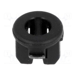 10 pcs x FIX&FASTEN - FIX-LED3-28 - LED holder, 3mm, one-piece, black, UL94V-2, L: 4.8mm, Mat: polyamide