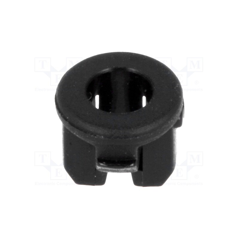 10 pcs x FIX&FASTEN - FIX-LED3-28 - LED holder, 3mm, one-piece, black, UL94V-2, L: 4.8mm, Mat: polyamide