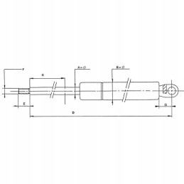 Gas spring 242 mm 100n type f stabilus