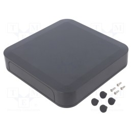 1 pcs x TAKACHI - PF15-3-15D - Enclosure: with panel, PF, X: 150mm, Y: 150mm, Z: 30mm, ABS, dark grey
