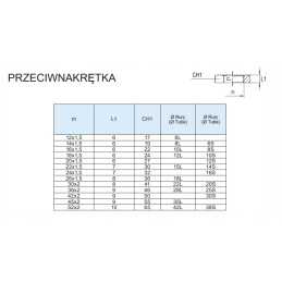 Narrow locknut m18x1 5 locknut