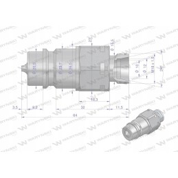 Quick connector plug m18x1 5 thread pack of 50 pcs