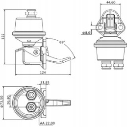 New Holland 2830266 fuel feed pump