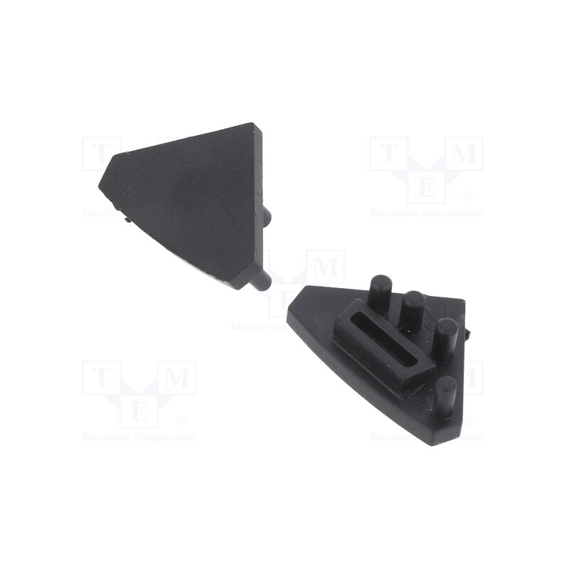 1 pcg x GTV Poland - PA-ZASGLAXNKKT-20M - Cap for LED profiles, black, 10pcs.