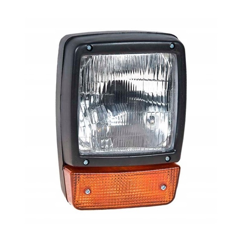 Headlight with rectangular turn signal jcb etc