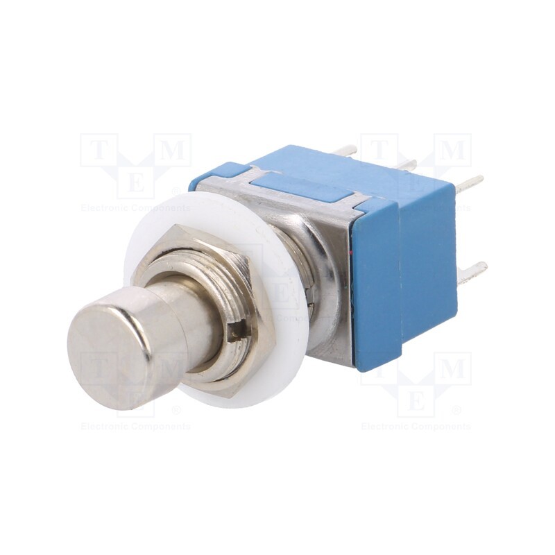 1 pcs x CLIFF - FC7106 - Switch: push-button, Pos: 2, DPDT, 1A/250VAC, OFF-(ON), Ø12.2mm