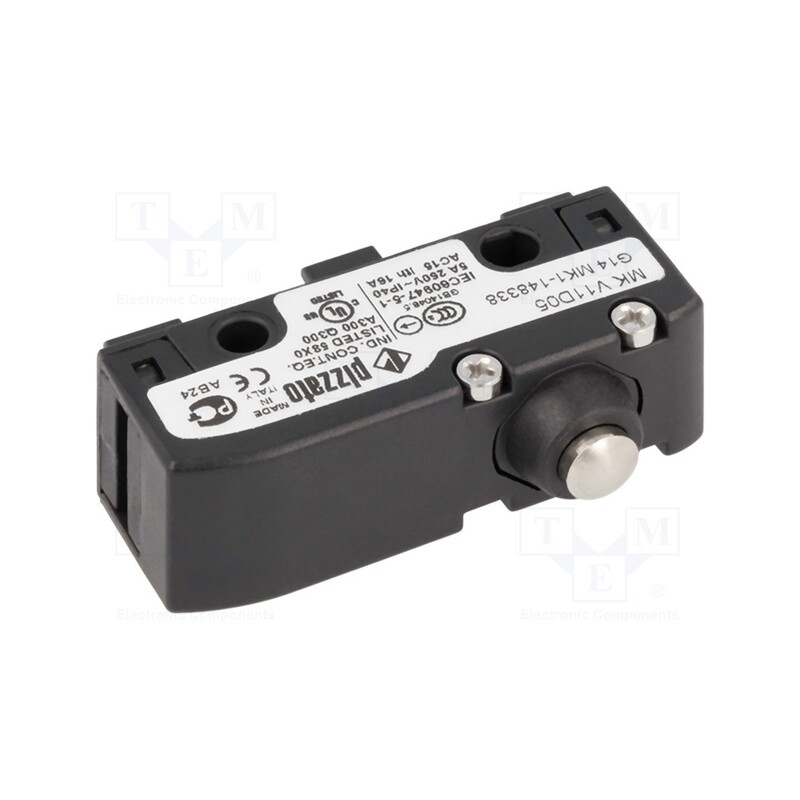 1 pcs x PIZZATO ELETTRICA - MK V11D05 - Microswitch SNAP ACTION, 6A/250VAC, 5A/24VDC, with pin, SPDT