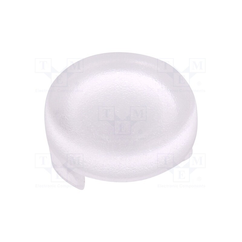 10 pcs x FIX&FASTEN - FIX-LC5-7 - LED lens, round, polycarbonate, transparent, 5mm, Front: convex