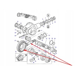 3427104m91 input shaft with disc wheel