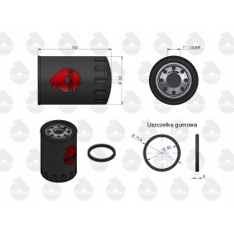 Oil filter pp 84 pp8 4 c 330 c 360 original ursus