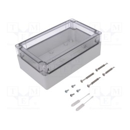 1 pcs x SPELSBERG - 10100801 -AS - Enclosure: multipurpose, X: 122mm, Y: 202mm, Z: 75mm, TG ABS, ABS