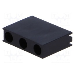 10 pcs x FIX&FASTEN - FIX-LED-331 - LED housing, 3mm, polyamide, angular, black, UL94V-2, H: 17mm