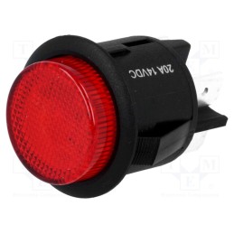 1 pcs x SCI - R13-541BL-01-BR-L1 - Switch: push-button, Pos: 2, DPST-NO, 20A/12VDC, OFF-ON, red, 12VDC
