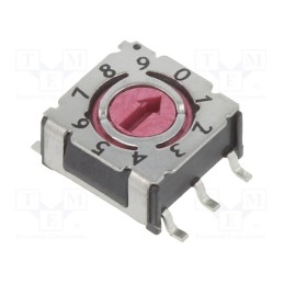 1 pcs x PTR HARTMANN - P36SMT101 - Encoding switch, DEC/BCD, Pos: 10, SMD, Rcont max: 80mΩ, P36