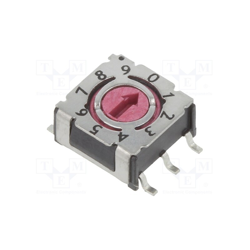 1 pcs x PTR HARTMANN - P36SMT101 - Encoding switch, DEC/BCD, Pos: 10, SMD, Rcont max: 80mΩ, P36