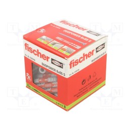 1 pcg x FISCHER - 538246 - Plastic anchor, with screw, 8x65, DUOPOWER, 25pcs, 8mm