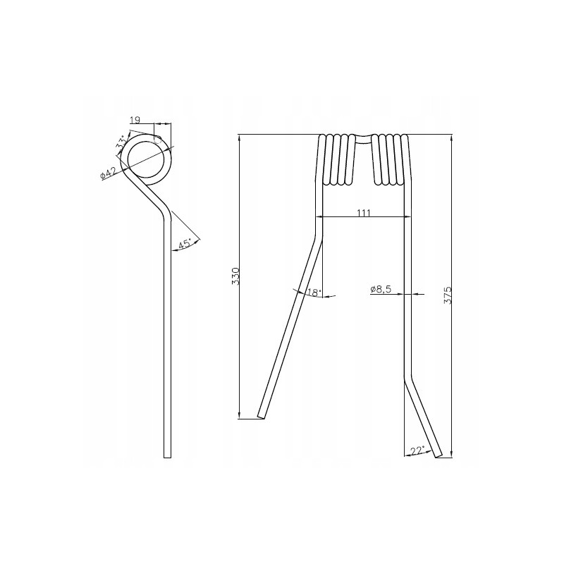 The leftmost finger of the carousel turning machine is male, extreme right