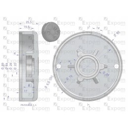 Rear cover of the m type starter brush holder