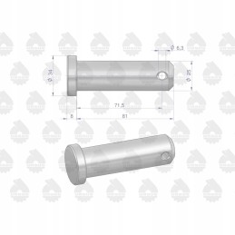 Lower link joint pin 80450096 88450083