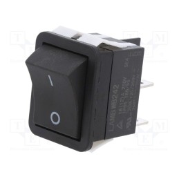 1 pcs x E-SWITCH - WB242D1121 - ROCKER, SPST-NO, Pos: 2, ON-OFF, 20A/125VAC, 50mΩ, Body: black