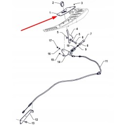 P5s45801260 rear lever cover