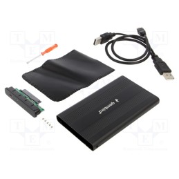 1 pcs x GEMBIRD - EE2-U2S-5 - Hard discs housing: 2,5', USB 2.0, Enclos.mat: aluminium, black