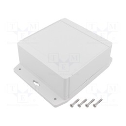 1 pcs x HAMMOND - 1555QF42GY - Enclosure: multipurpose, X: 140mm, Y: 141mm, Z: 62mm, 1555F, ABS, grey