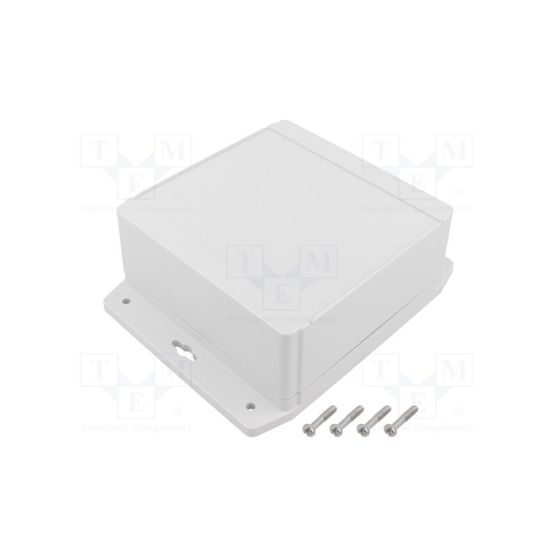 1 pcs x HAMMOND - 1555QF42GY - Enclosure: multipurpose, X: 140mm, Y: 141mm, Z: 62mm, 1555F, ABS, grey