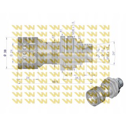 Quick connector with pressure eliminator m22x1 5