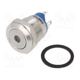 1 pcs x ONPOW - GQ12-AF-10D/J/G/12V/S - Switch: vandal resistant, Pos: 2, SPST-NO, 2A/36VDC, IP65, OFF-(ON)